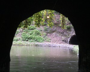Dudley canal tunnel - view coming out of first tunnel